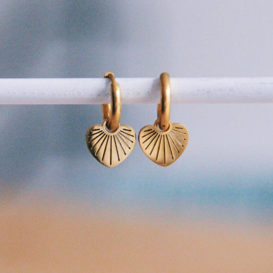 Creolen met fantasie hart | Goud