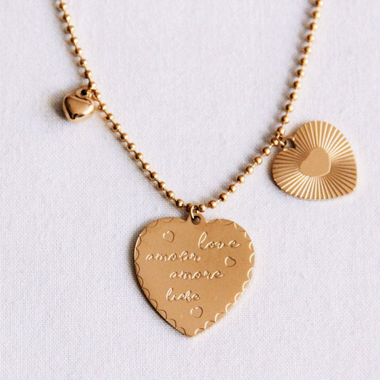 Ballchain ketting | Hartjes