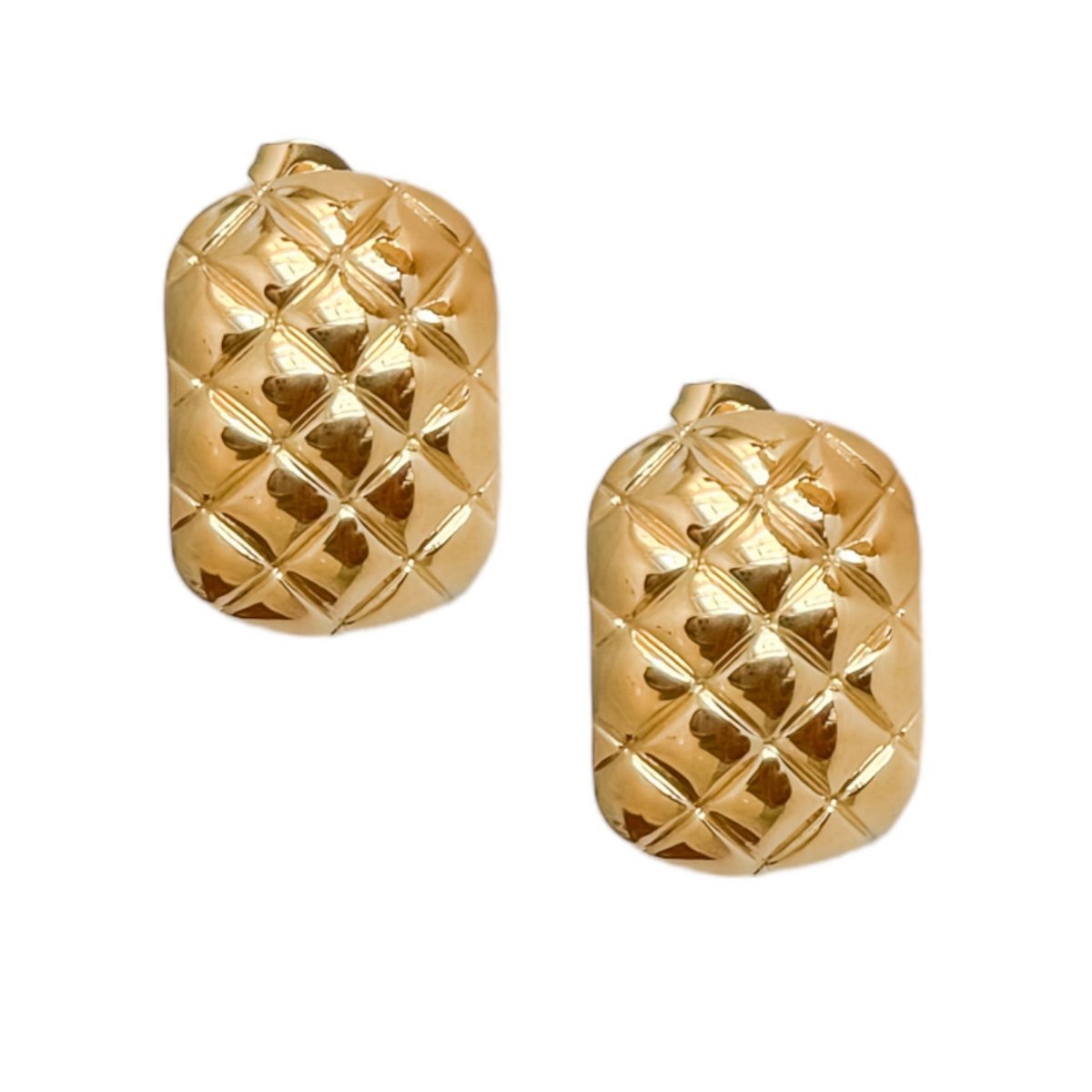 Pineapple oorbellen | Goud